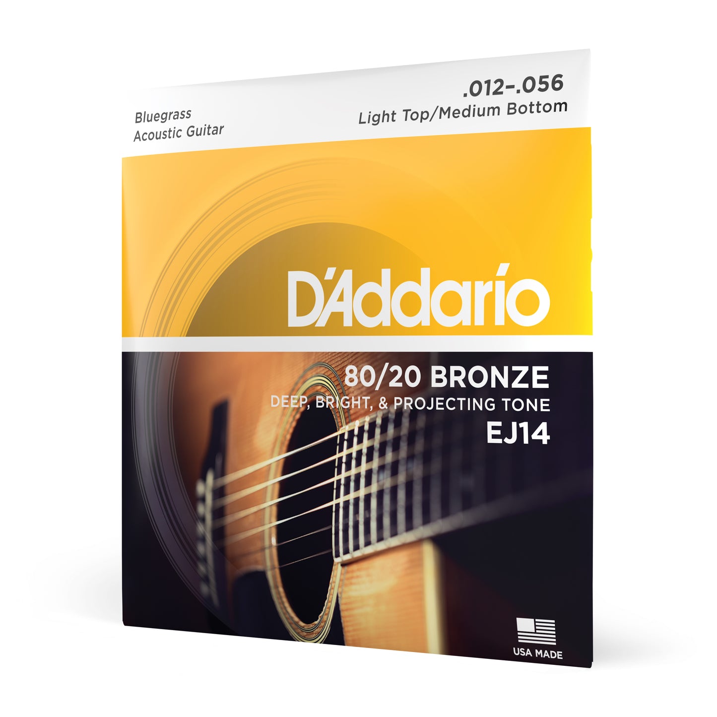 D'Addario EJ14 Light Top Medium Bottom Bluegrass Acoustic Guitar Strings 12-56