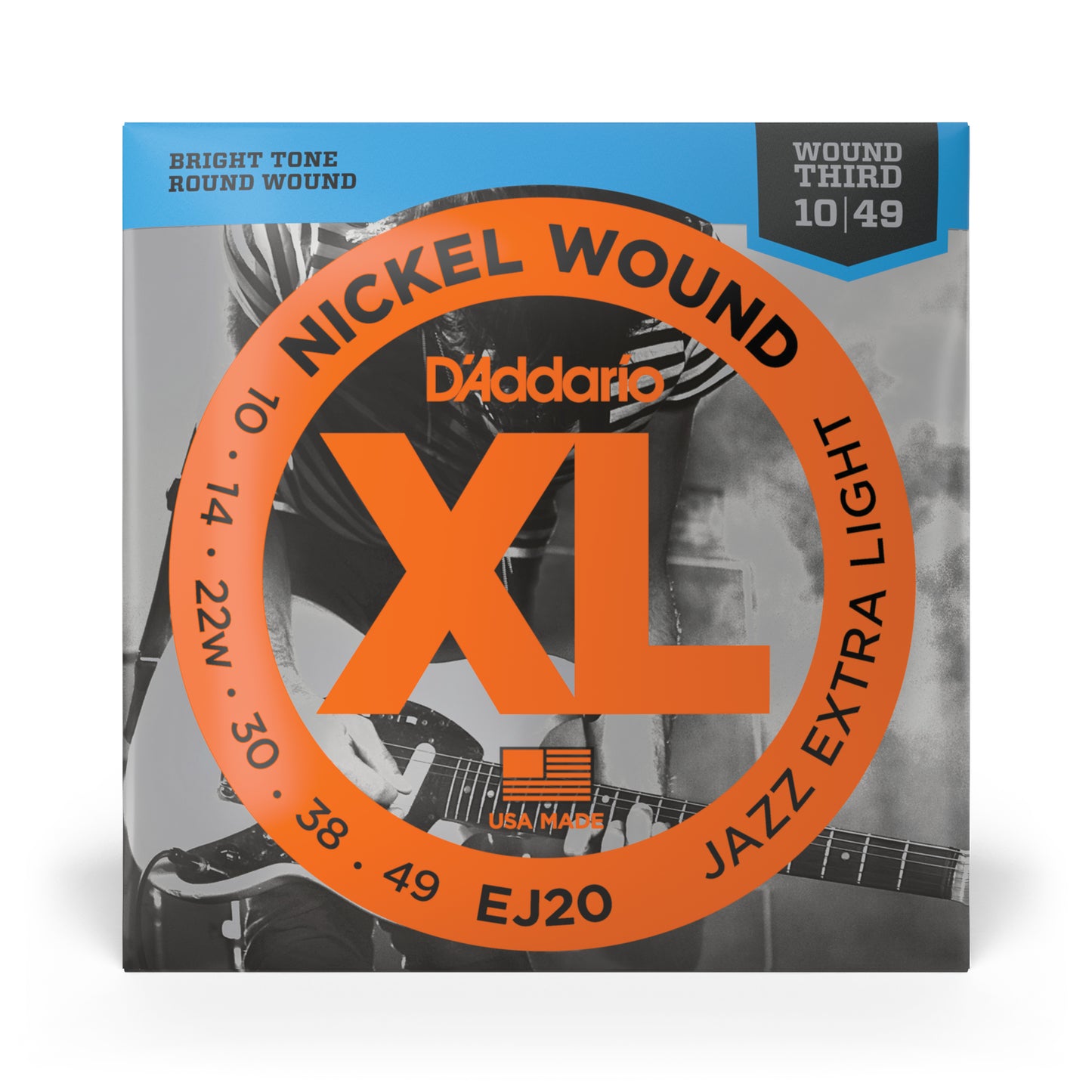 D'Addario EJ20 Nickel Wound, Jazz Extra Light, 10-49