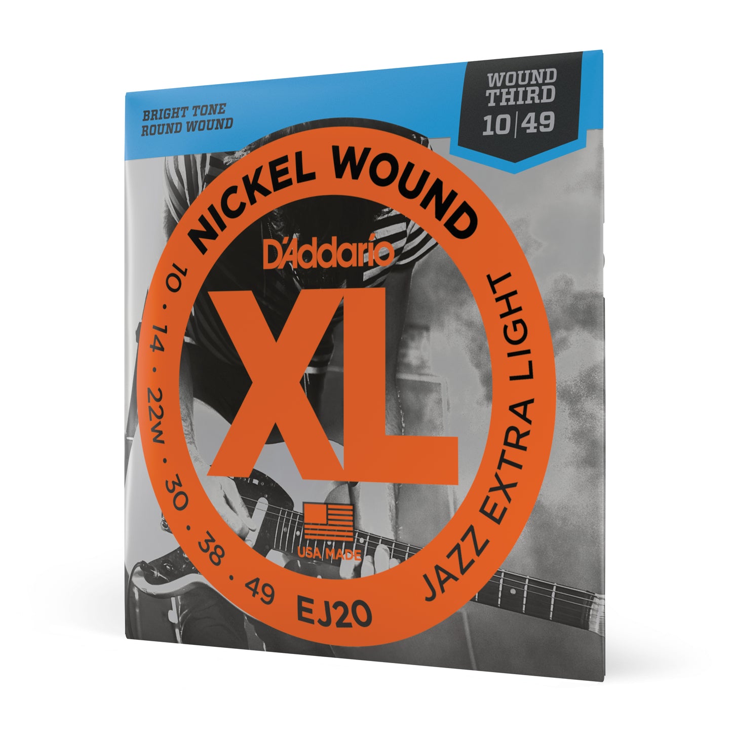 D'Addario EJ20 Nickel Wound, Jazz Extra Light, 10-49