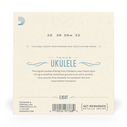 D'Addario EJ53T Pro-Arté Rectified Ukulele Strings, Tenor Ukulele/Hawaiian