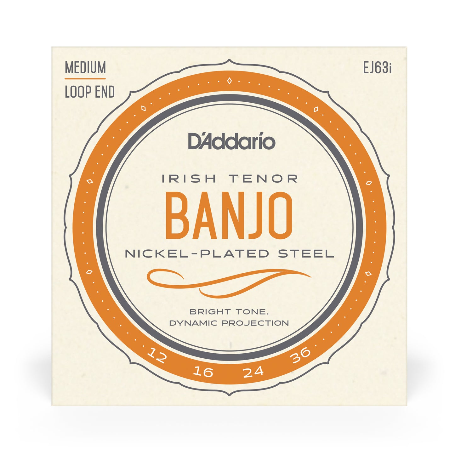 D'Addario EJ63i Irish Tenor Banjo Strings, Nickel, 12-36