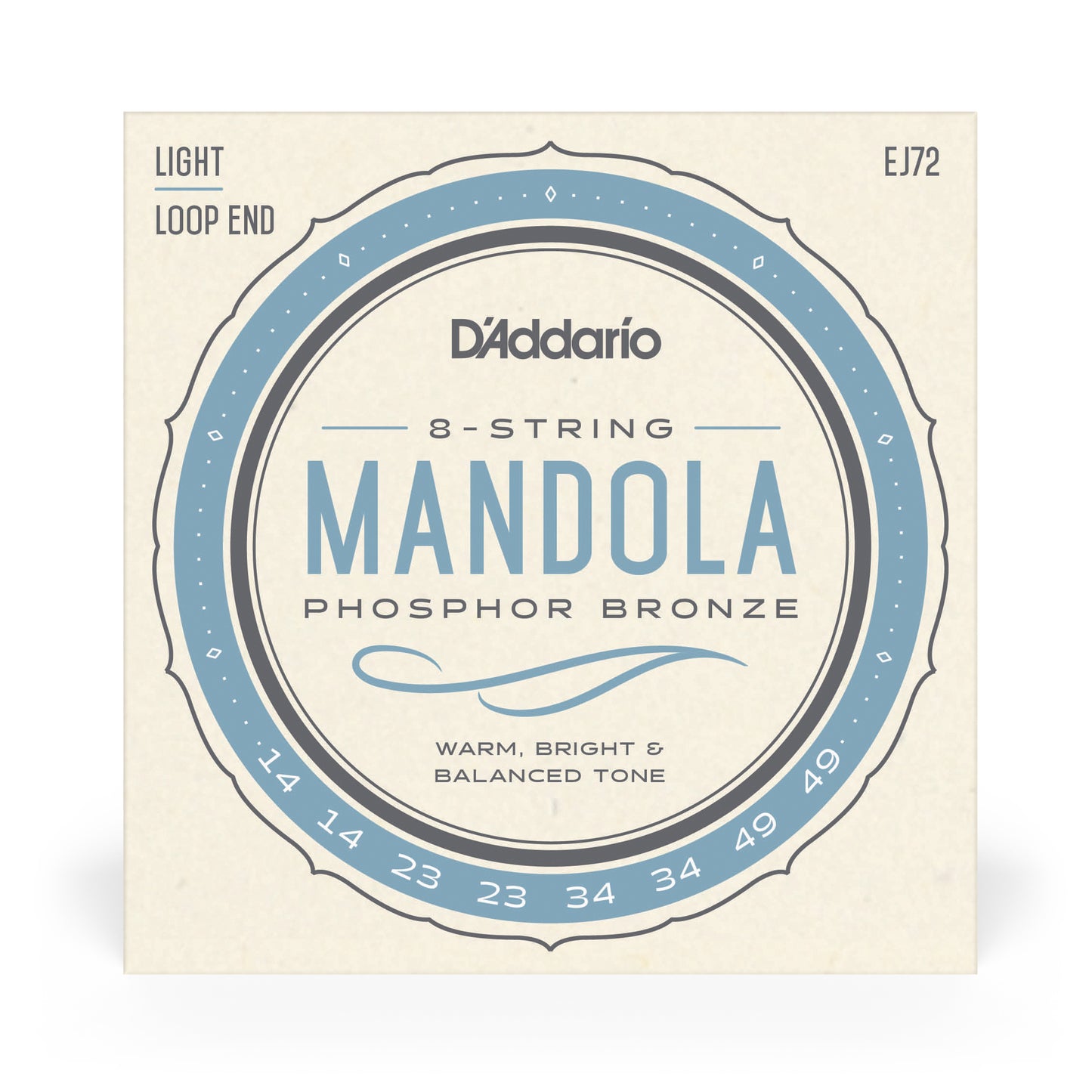 D'Addario EJ72 Phosphor Bronze Mandola Strings, Light, 14-49