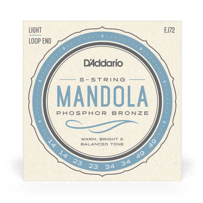 D'Addario EJ72 Phosphor Bronze Mandola Strings, Light, 14-49