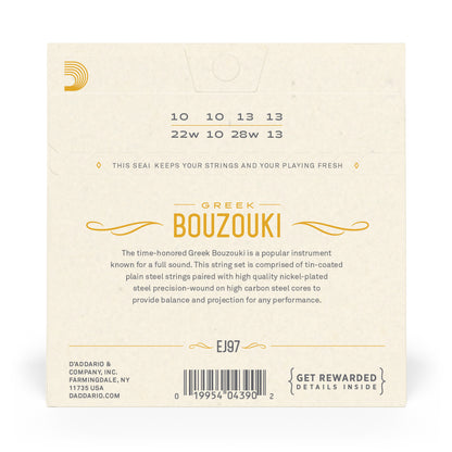 D'Addario EJ97 Bouzouki, 8-String, Greek, Nickel