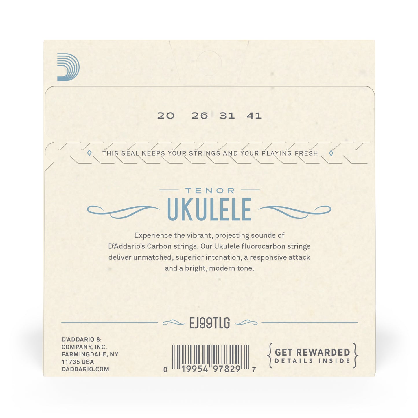 D'Addario EJ99TLG Pro-Arté Carbon Ukulele Strings, Tenor Low G