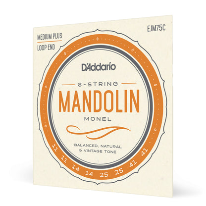 D'Addario EJM75C Monel Mandolin Strings, Medium Plus, 11-41