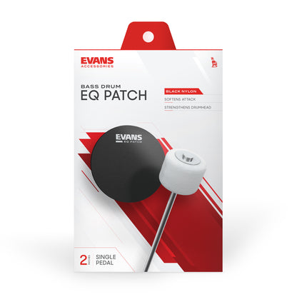 Evans EQPB1 EQ Single Pedal Patch, Black Nylon