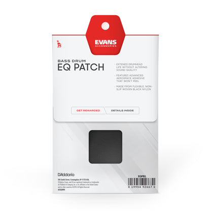 Evans EQPB1 EQ Single Pedal Patch, Black Nylon