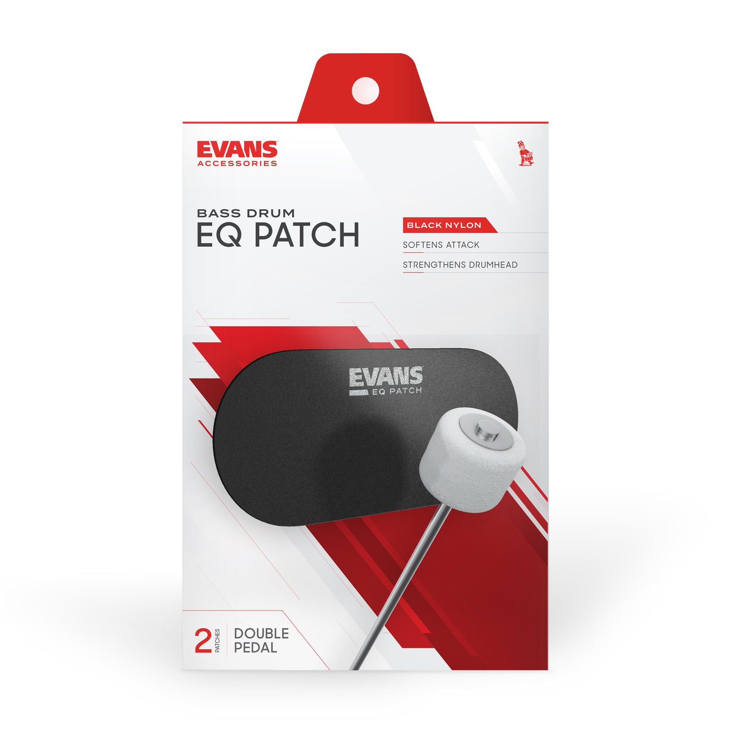 Evans EQPB2 EQ Double Pedal Patch, Black Nylon