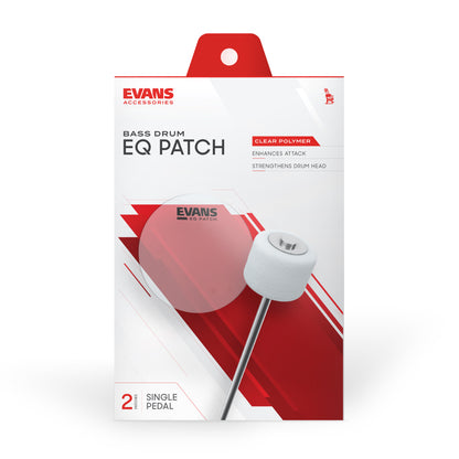 Evans EQPC1 EQ Single Pedal Patch, Clear Plastic