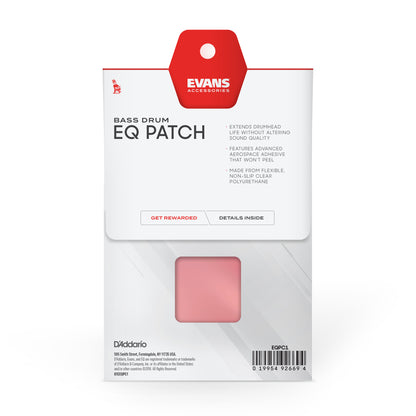 Evans EQPC1 EQ Single Pedal Patch, Clear Plastic