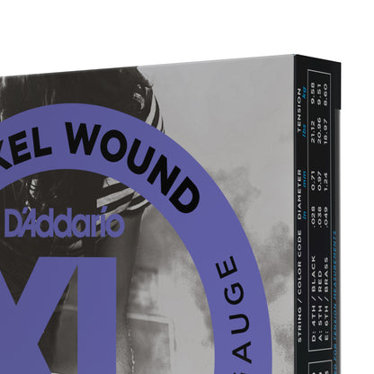 D'Addario EXL115-3D Medium, XL Nickel Electric Guitar Strings 3-Pack, 11-49