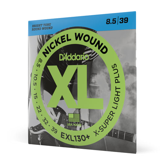 D'Addario EXL130+ Nickel Wound, Extra-Super Light Plus, 8.5-39