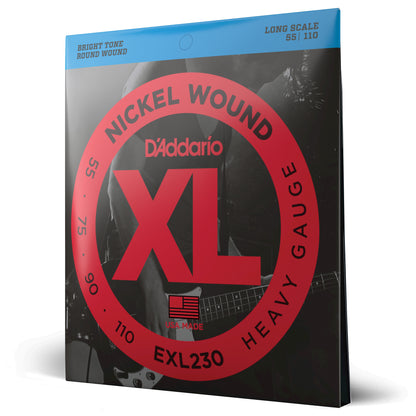 D'Addario EXL230 Heavy, Long Scale, XL Nickel Bass Strings, 55-110