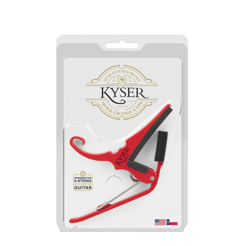 Kyser Quick-Change Guitar Capo, Lipstick Red