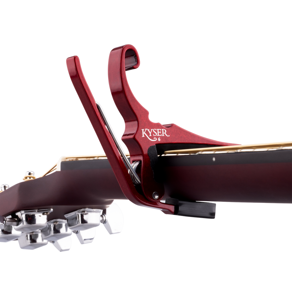 Kyser KG6RA Quick-Change Acoustic Guitar Capo, Ruby Red