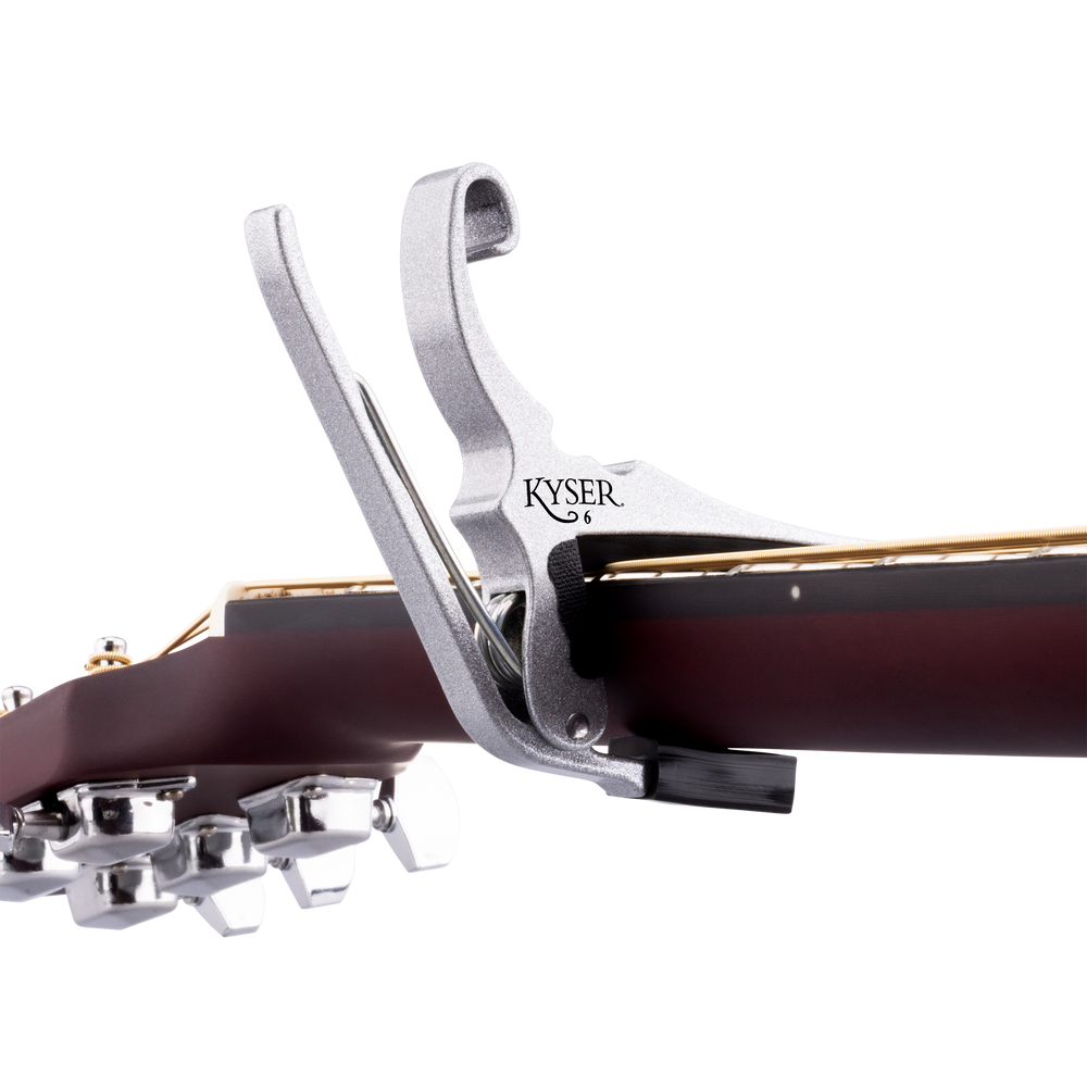 Kyser KG6SA Quick-Change Acoustic Guitar Capo, Silver