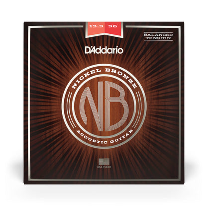 D'Addario NB13556BT Medium Balanced Tension, Nickel Bronze Strings, 13.5-56