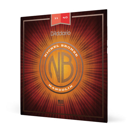 D'Addario NBM1140 Nickel Bronze Mandolin Strings, Medium, 11-40