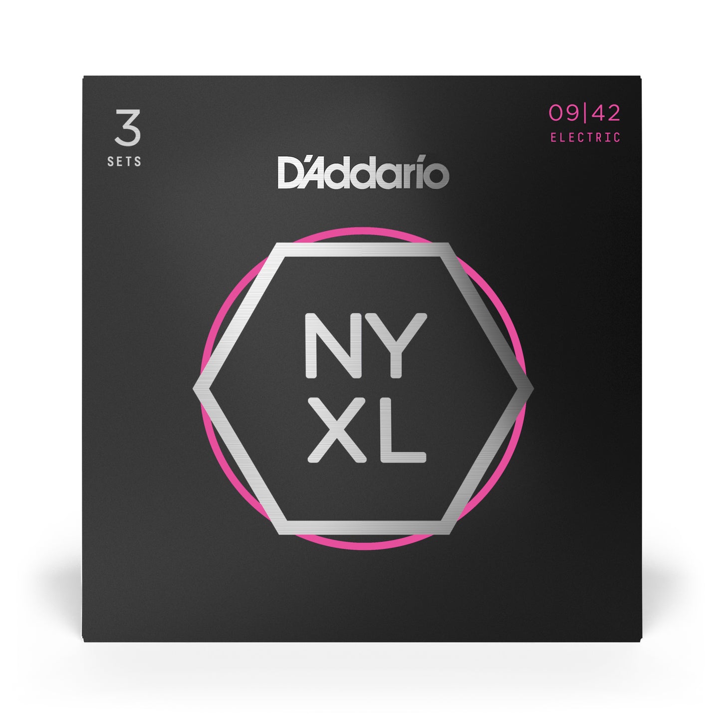 D'Addario NYXL0942-3P Nickel Wound Electric Guitar Strings, Super Light, 9-42, 3-Pack