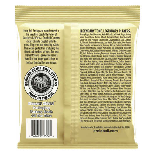 Ernie Ball 2005 Custom Medium Earthwood 80/20 Bronze Acoustic Guitar Strings, 12.5-56