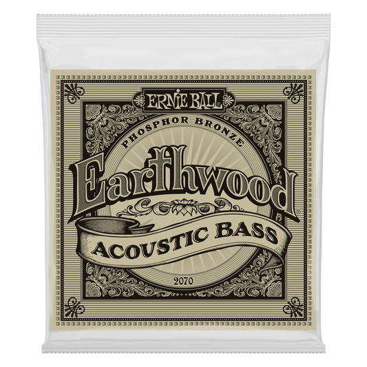 Ernie Ball 2070 Earthwood Phosphor Bronze Acoustic Bass Strings, 45-95