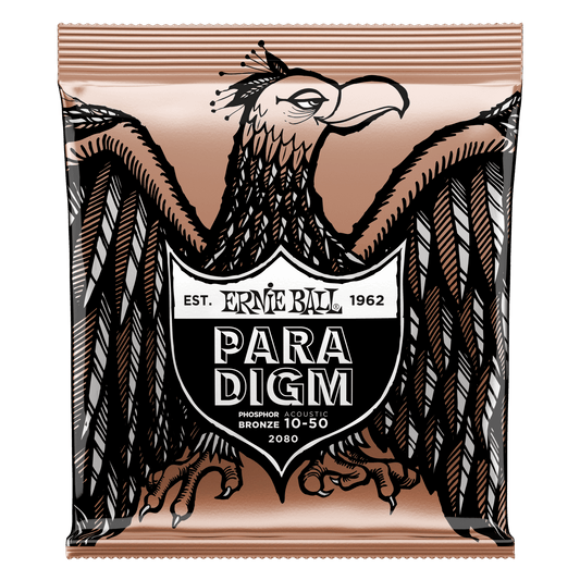 Ernie Ball 2080 Extra Light Paradigm Phosphor Bronze Acoustic Strings, 10-50