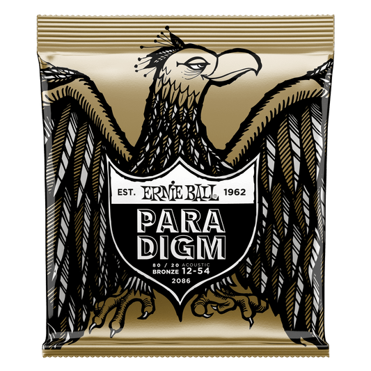 Ernie Ball 2086 Medium Light Paradigm 80/20 Bronze Acoustic Strings, 12-54
