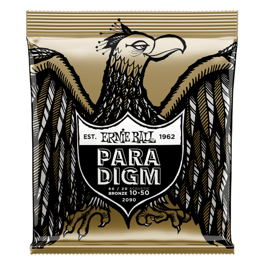 Ernie Ball 2090 Extra Light Paradigm 80/20 Bronze Acoustic Strings, 10-50
