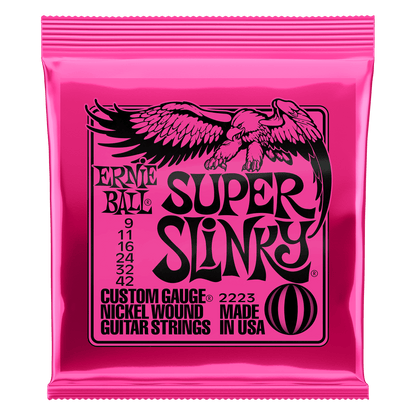 Ernie Ball 2223 Super Slinky Nickel Wound Electric Guitar Strings, 9-42