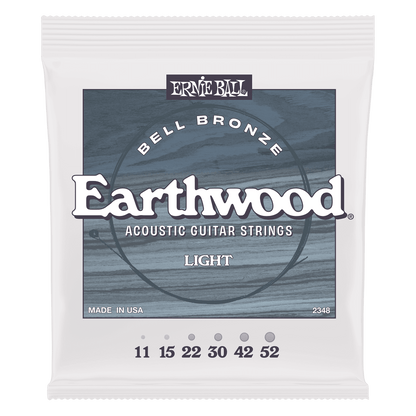 Ernie Ball 2348 Light Earthwood Bell Bronze Acoustic Strings, 11-52