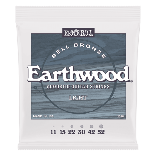 Ernie Ball 2348 Light Earthwood Bell Bronze Acoustic Strings, 11-52