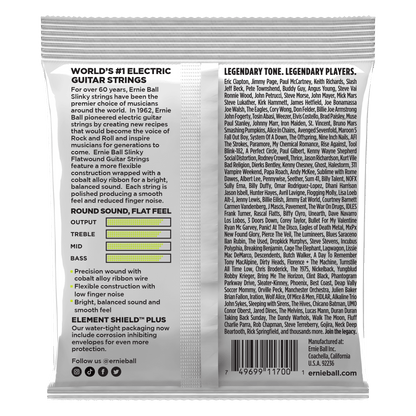 Ernie Ball 2591 Cobalt Flatwound Regular Slinky Electric Guitar Strings, 10-46
