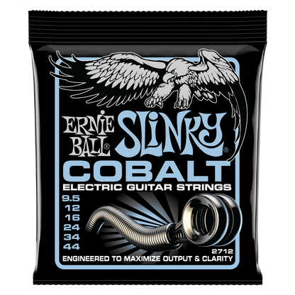 Ernie Ball 2712 Cobalt Primo Slinky Electric Guitar Strings, 9.5-44