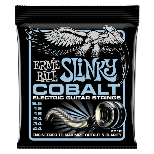 Ernie Ball 2712 Cobalt Primo Slinky Electric Guitar Strings, 9.5-44