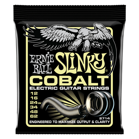 Ernie Ball 2714 Cobalt Mammoth Slinky Electric Guitar Strings, 12-62