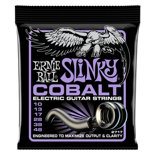 Ernie Ball 2717 Cobalt Ultra Slinky Electric Guitar Strings, 10-48