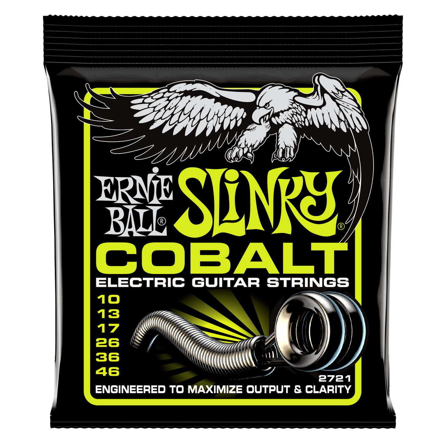 Ernie Ball 2721 Cobalt Regular Slinky Electric Guitar Strings, 10-46
