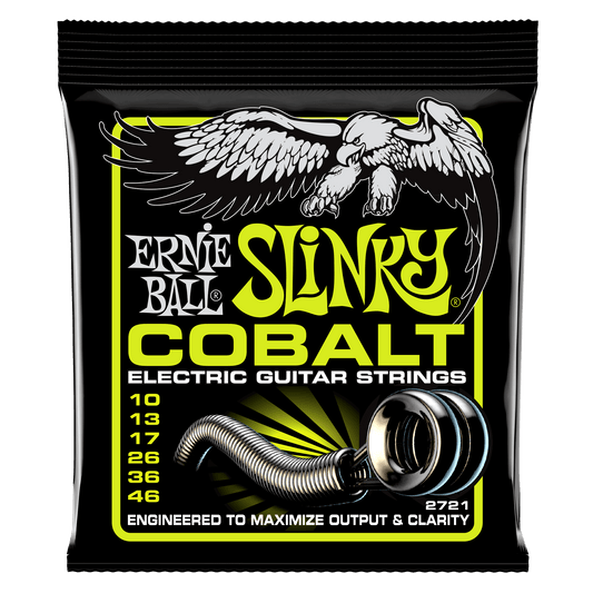 Ernie Ball 2721 Cobalt Regular Slinky Electric Guitar Strings, 10-46