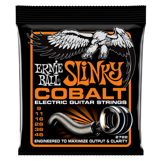 Ernie Ball 2712 Cobalt Hybrid Slinky Electric Guitar Strings, 9-46