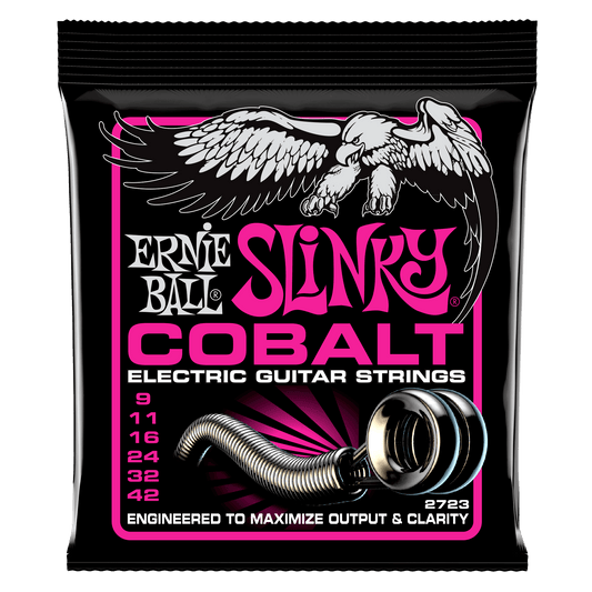Ernie Ball 2723 Cobalt Super Slinky Electric Guitar Strings, 9-42