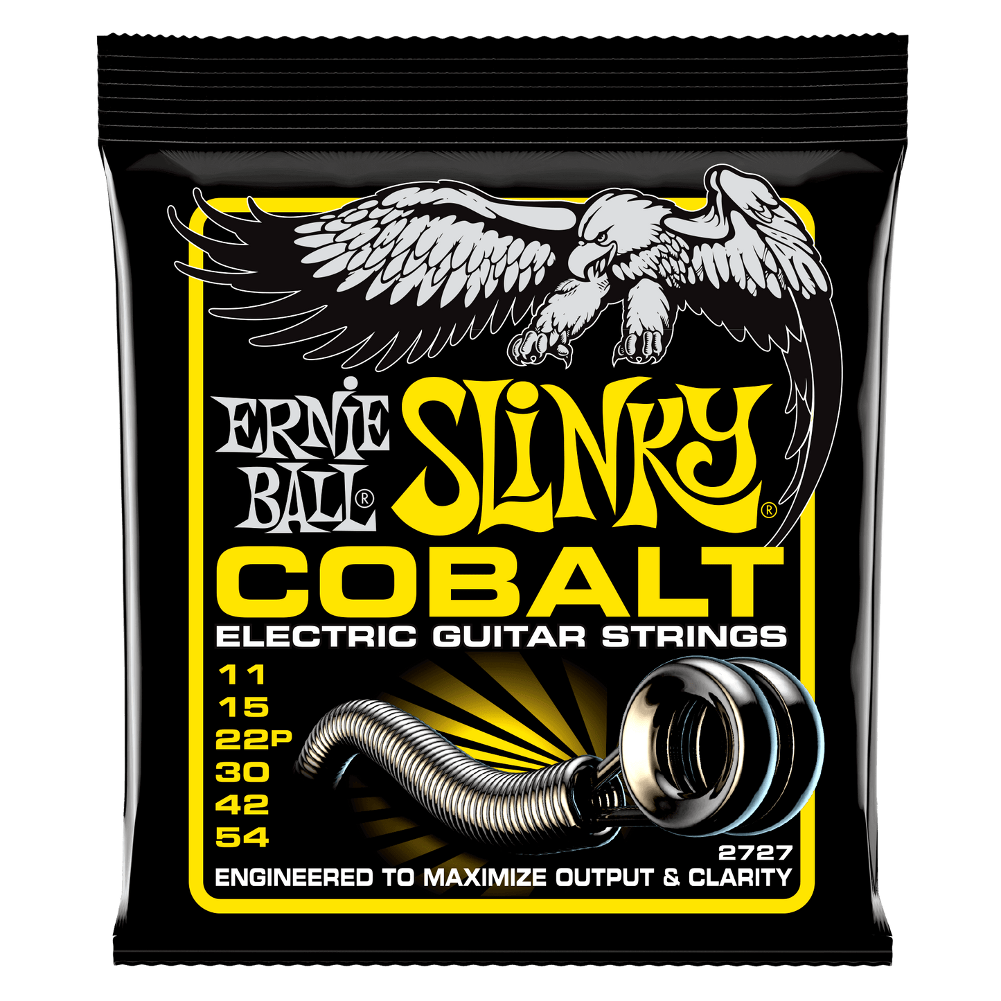 Ernie Ball 2727 Cobalt Beefy Slinky Electric Guitar Strings, 11-54