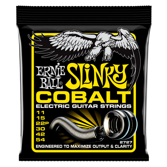 Ernie Ball 2727 Cobalt Beefy Slinky Electric Guitar Strings, 11-54