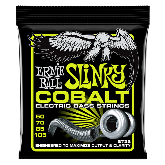 Ernie Ball 2732 Cobalt Regular Slinky Electric Bass Strings, 50-105