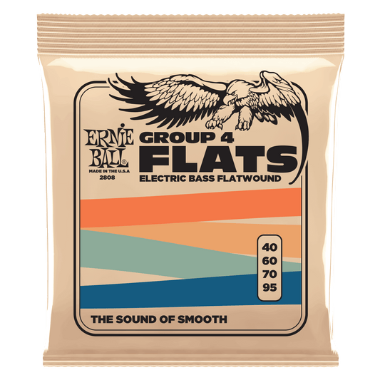Ernie Ball 2808 Group 4 Stainless Steel Flatwound Electric Bass, 40-95
