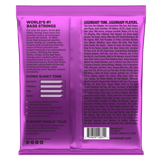 Ernie Ball 2831 Power Slinky Nickel Wound Electric Bass, 55-110