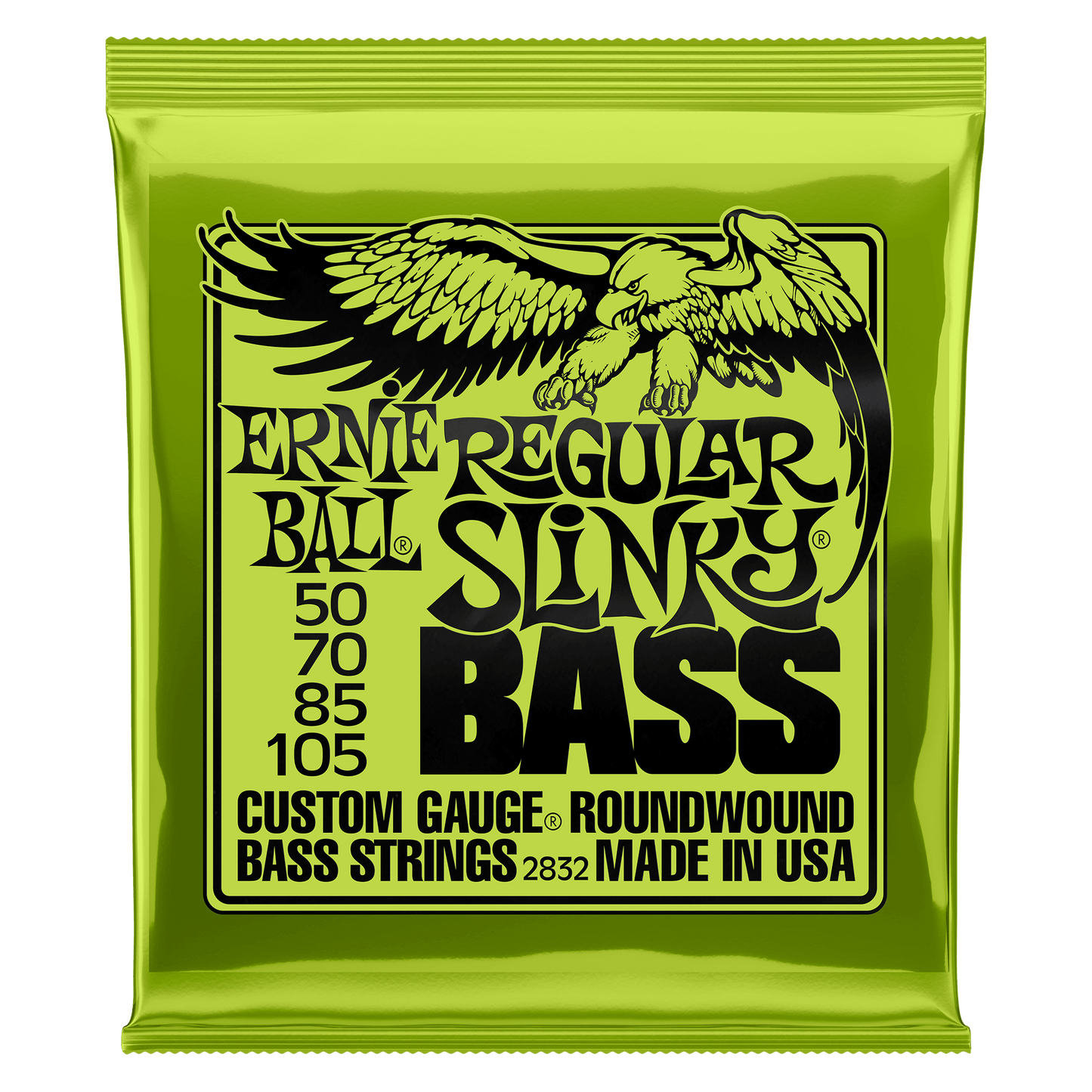 Ernie Ball 2832 Regular Slinky Nickel Wound Electric Bass, 50-105