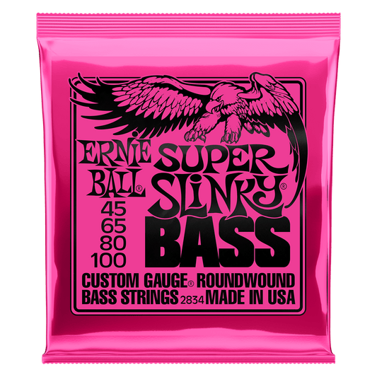 Ernie Ball 2834 Super Slinky Nickel Wound Electric Bass, 45-100