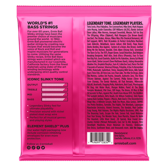 Ernie Ball 2834 Super Slinky Nickel Wound Electric Bass, 45-100