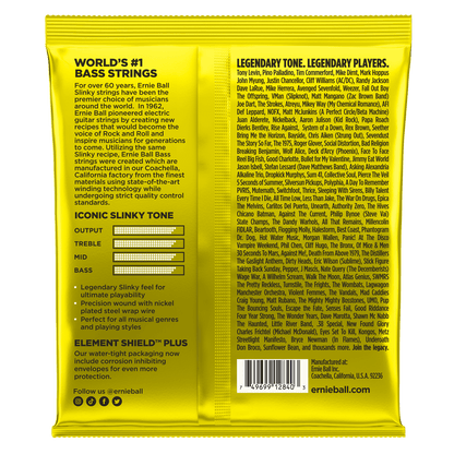 Ernie Ball 2840 Beefy Slinky Nickel Wound Electric Bass, 65-130